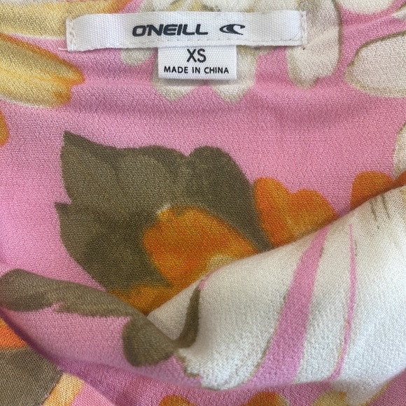 O'NEILL PINK FLORAL MIDI DRESS-XS - Picture 6 of 16